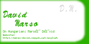 david marso business card